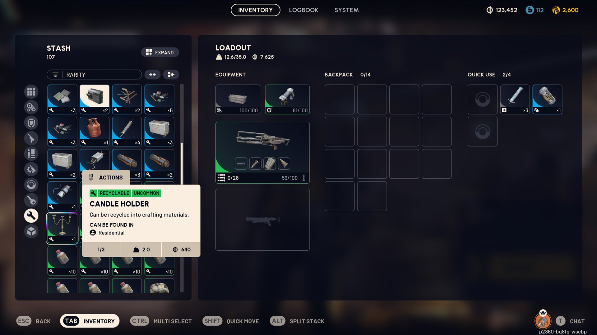 An item says its for recycling.