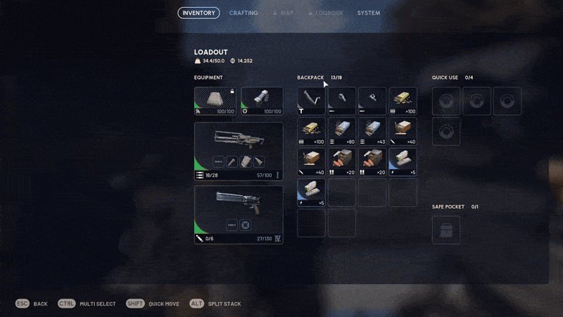 An animated gif shows a player shooting a gun with an attachment.